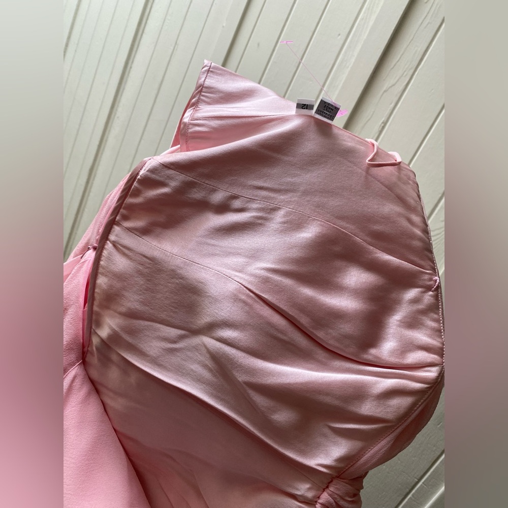Pink Strapless Ruffle Dress - Picture 6 of 8